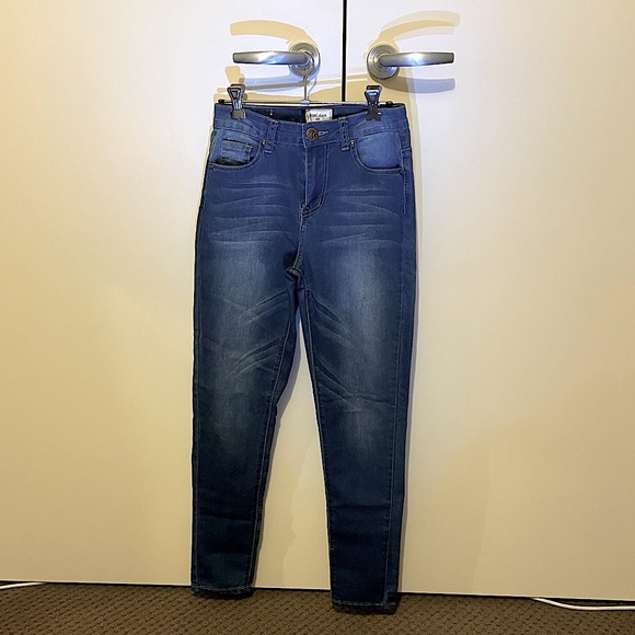 Blue Gogo Skinny Jeans Size Us 